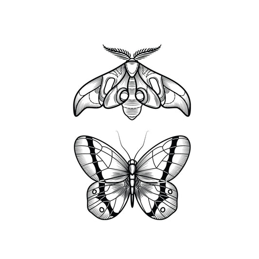 Butterflies temporary tattoo