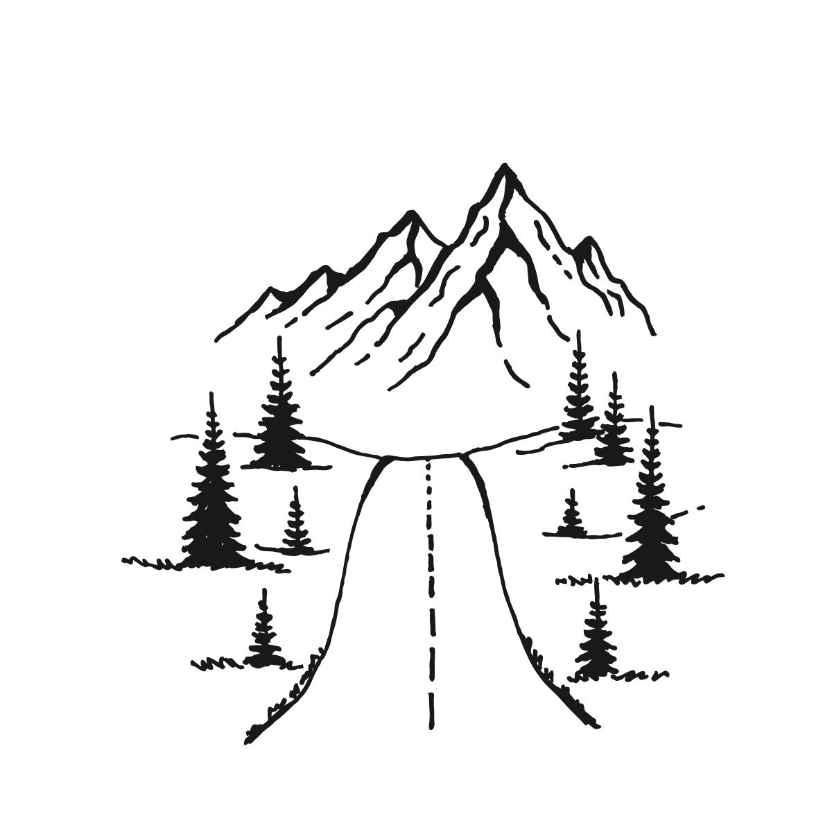 By the mountain temporary tattoo