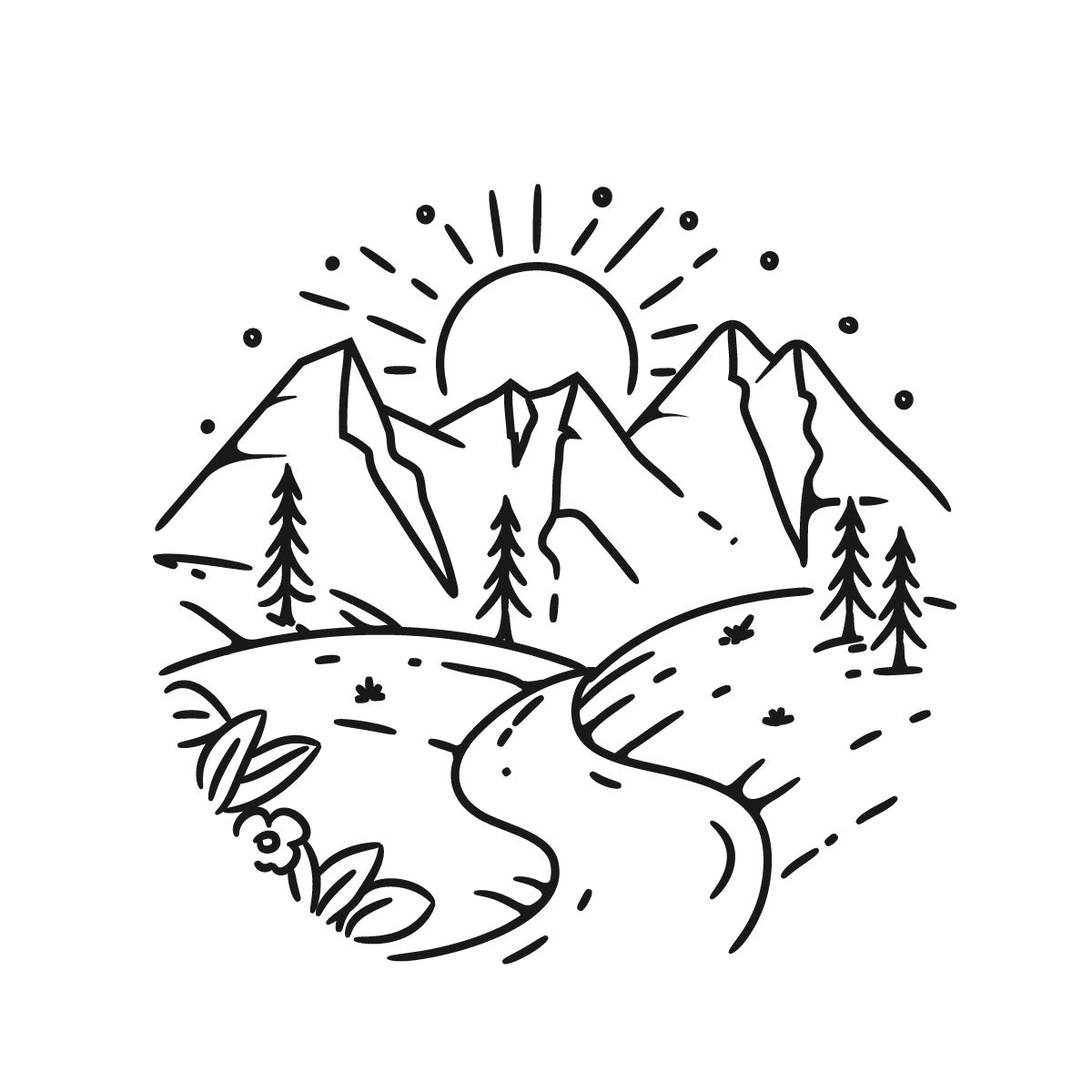 By the mountains temporary tattoo