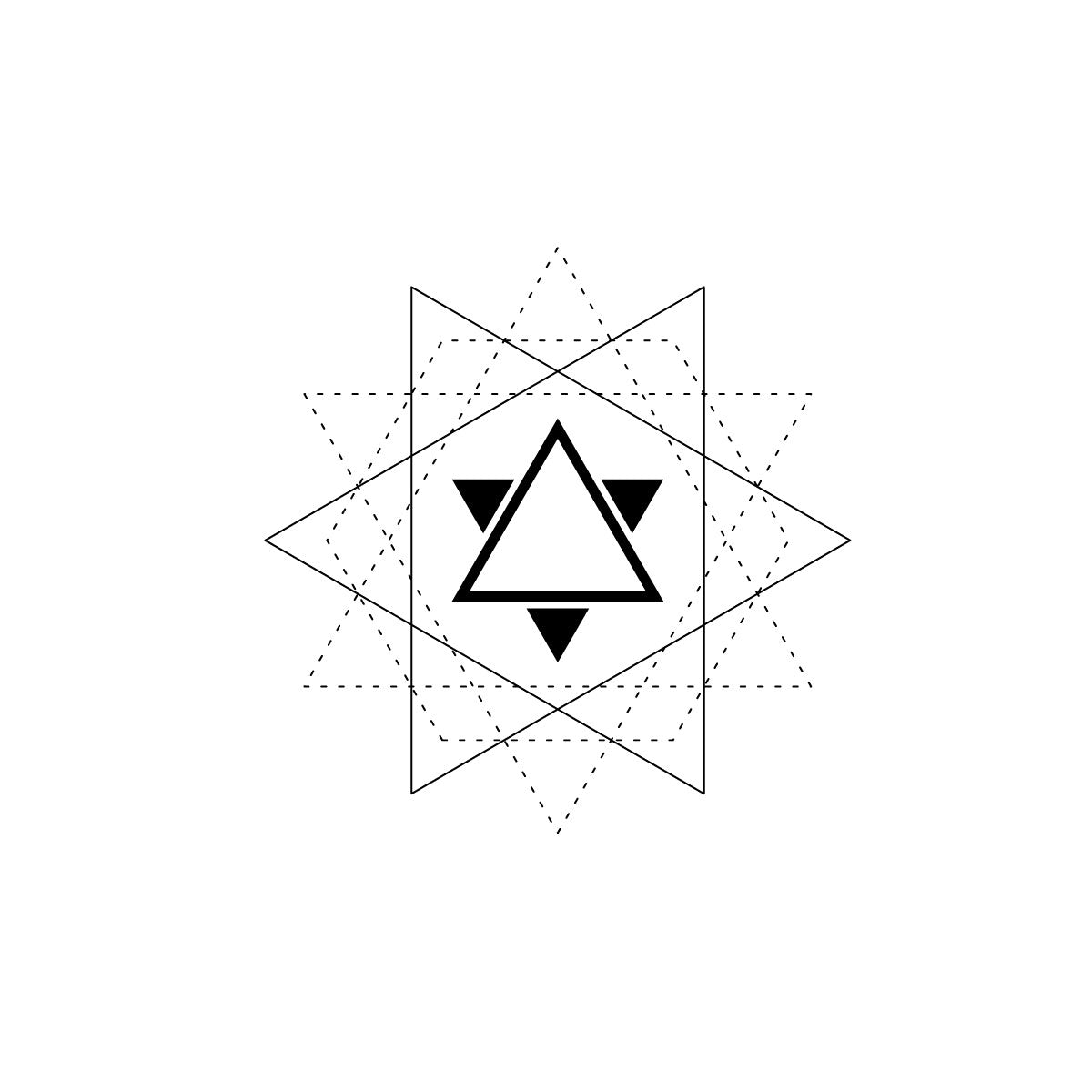 Star Mandala temporary tattoo