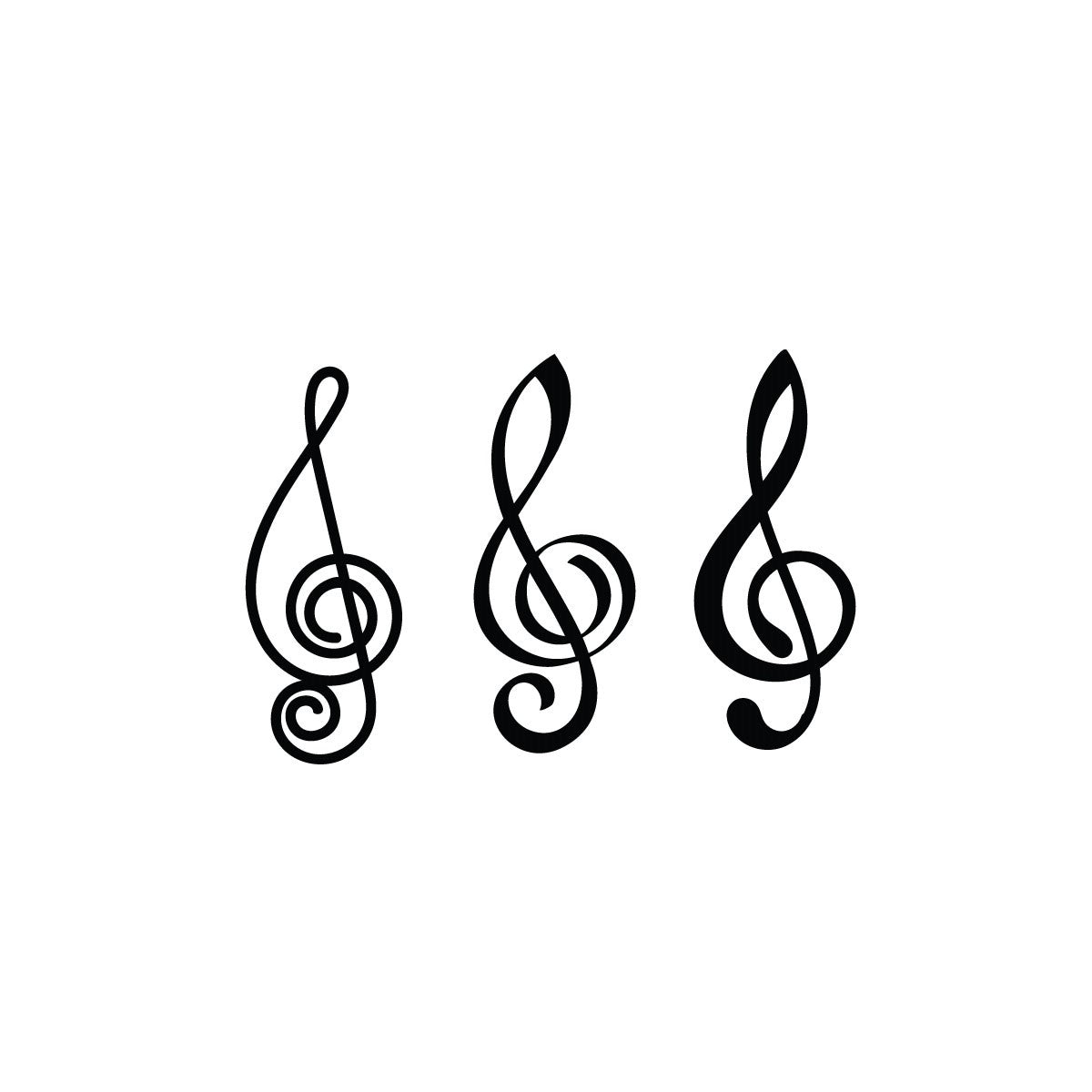 Do-re-me music notes temporary tattoo