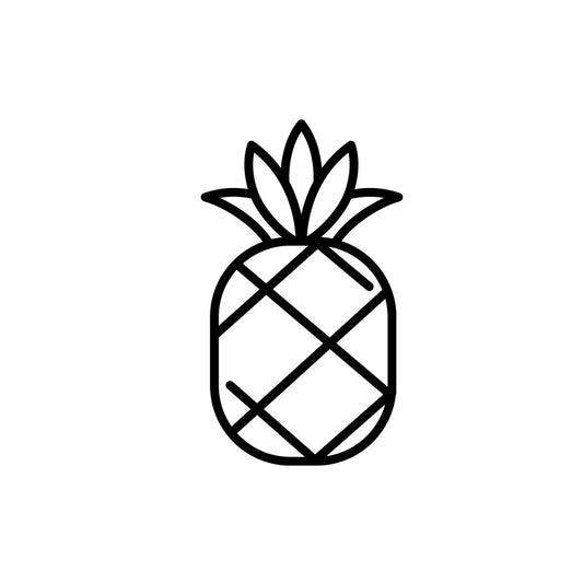 Funky pineapple temporary tattoo