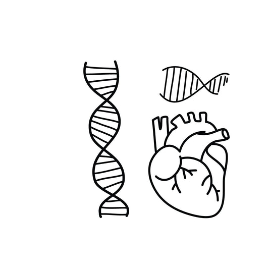 DNA and heart temporary tattoo