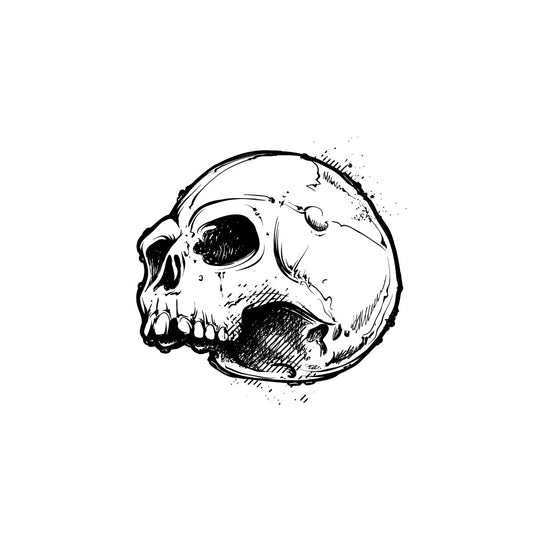 Jaw- less skeleton temporary tattoo