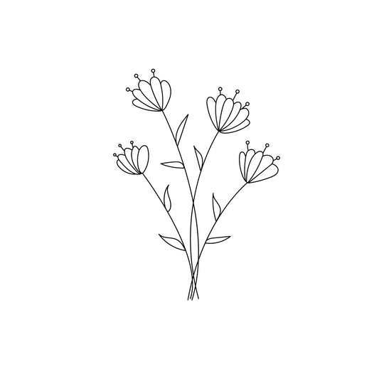 Laughing flowers temporary tattoo