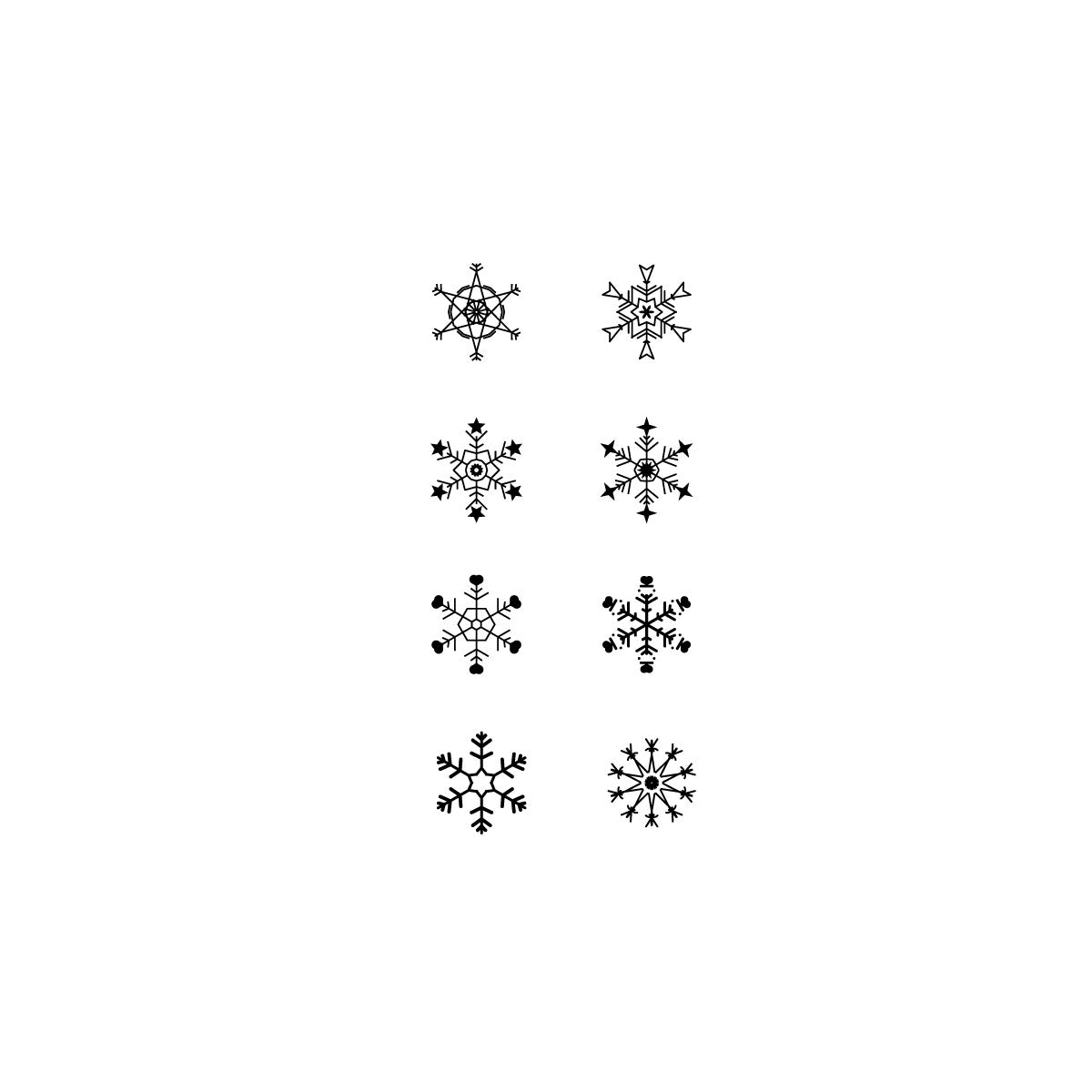 Let it snow flakes temporary tattoo