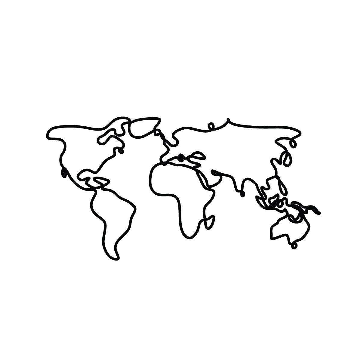 Line World Map