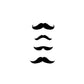 Moustaches temporary tattoo