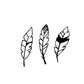 Feather temporary tattoo