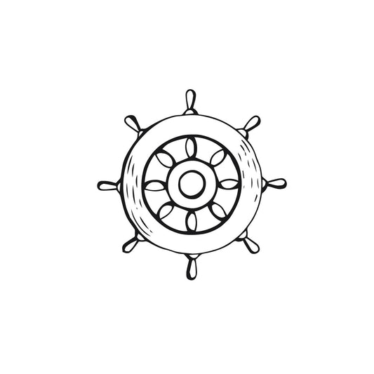 Ship’s helm temporary tattoo